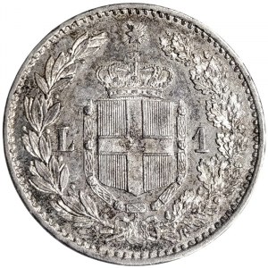 Kingdom of Italy, Umberto I, 1 Lira 1884, Rome