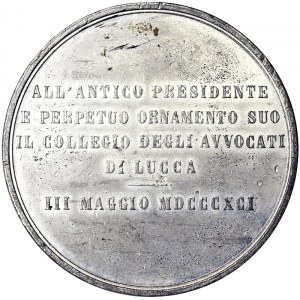 Francesco Carrara (1805-1888), Medal 1891