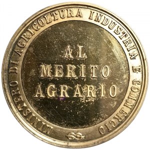 Royaume d'Italie, Vittorio Emanuele III, Médaille du mérite agraire s.d.