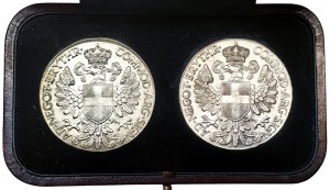 Eritrean Italian Colony, Vittorio Emanuele III, Case with 2 pcs. of Tallero (Italicum) 1918, Rome