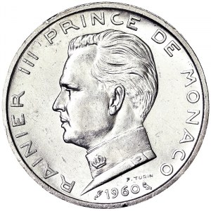 Monaco, Rainier III, 5 Francs 1960