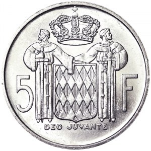 Monaco, Rainier III, 5 Francs 1960