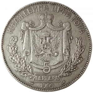 Černá Hora, Mikuláš I., 5. perpera 1909