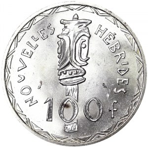 New Hebrides, 100 Francs 1966