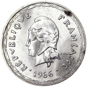 New Hebrides, 100 Francs 1966