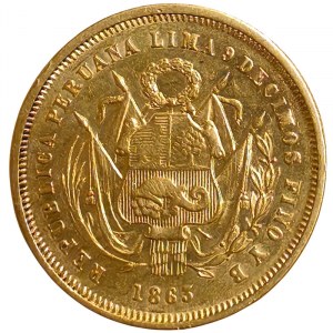 Peru, 5 podrážek 1863