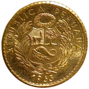 Peru, 5 Soles De Oro 1963, Lima