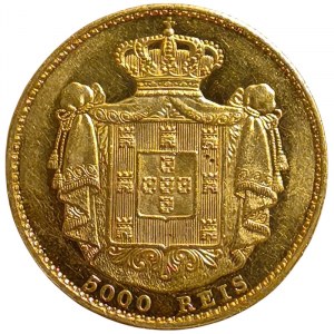 Portugal, Ludwig I, 5.000 Reis 1876