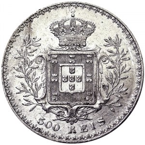Portugal, Carlos I, 500 Reis 1893