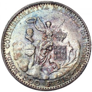 Portugal, Carlos I, 500 Reis 1910