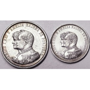 Portugal, Carlos I, Lot 2 pcs.