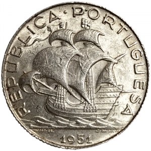Portugal, 2,5 Escudos 1951