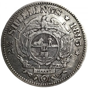 South Africa, Paul Kruger, 2-1/2 Shillings 1895