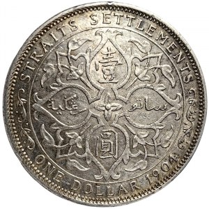 Straits Settlements, Edward VII, 1 Dollar 1904