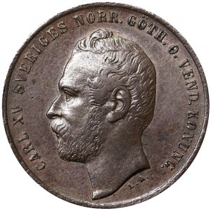 Sweden, Carl XV, 2 Ore 1864, Stockholm