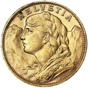 Switzerland, 20 Francs 1913
