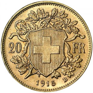 Switzerland, 20 Francs 1915