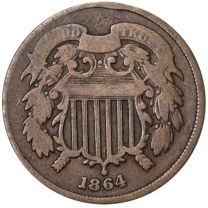 United States, 2 Cents (1864-1873) 1864, Phildelphia