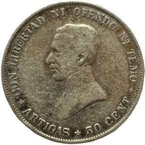 Uruguay, 50 Centesimos 1917