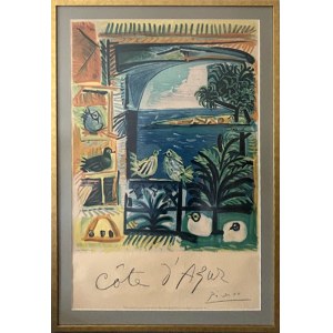 Pablo Picasso (1881 - 1973), Cote d'Azur - Côte d'Azur - iconic vintage lithographic poster - 1962