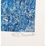 Edward Dwurnik (1943 - 2018), Blue pogo in blue Jarocin, inkography, (edition 19/20), 2012