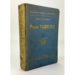 MICKIEWICZ Adam - Pan Tadeusz - Warsaw 1934 [Institute of Propaganda].