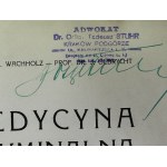 WACHHOLZ L. i OLBRYCHT J. - Medycyna kryminalna - ca. 1920 [pieczęć Oskar Tadeusz Stuhr]