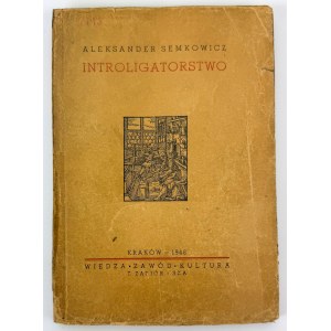 SEMKOWICZ Aleksander - Introligatorstwo - Kraków 1949