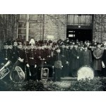 Fotografia - Przedwojenna Orkiestra Górnicza - Polska lata 30 XX w. [Barbórka, instrumenty]