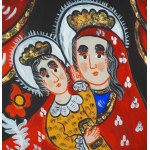 PĘKSOWA Ewelina 1923-2015 - Matka Boska z dzieciątkiem - Obraz na szkle [sztuka podhalańska, Zakopane]