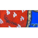 PĘKSOWA Ewelina 1923-2015 - Matka Boska z dzieciątkiem - Obraz na szkle [sztuka podhalańska, Zakopane]
