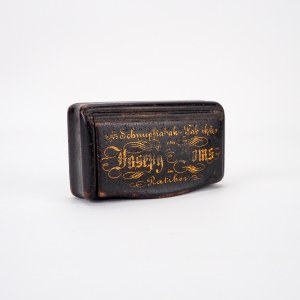 Josepy Doms in Ratibor - Racibórz Snuff Factory - Snuffbox 1850 Gilt wood [polonik, very rare].