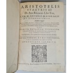 ARYSTOTELES ZE STAGIRY - SZTUKA RETORYKI (Aristotelis Stagyritae De arte rhetorica...), 1591