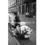 A. Wach Negatives on film. #PRL# Lodz Images Streets , People , Fire on Składowa Street.