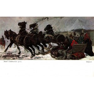 POCZTÓWKA MALARSTWO POLSKIE Józef Chełmoński - Odjazd