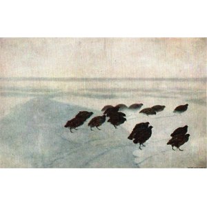 POLNISCHE GEMÄLDE Józef Chełmoński - Rebhühner