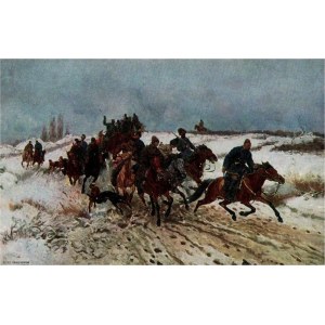POLISH PAINTING POCKET Jozef Chelmonski - A hunting trip