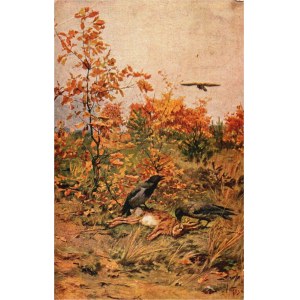POCKET PAINTING TRSEK The ravens, the crows will peck at us.
