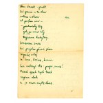 OLGIERD ŁUKASZEWICZ - PROTEST SONG - ODRĘCZNY TEKST Z DEDYKACJĄ 1971 r.