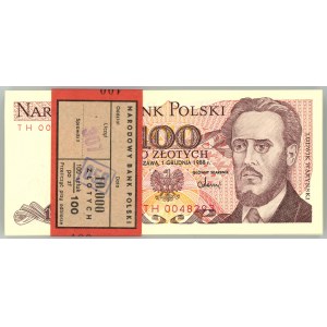 Bank parcel of 100 pieces - 100 zloty 1988 - TH series