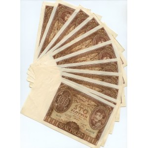 100 zloty 1934 - CB and CY series - set of 11 pieces