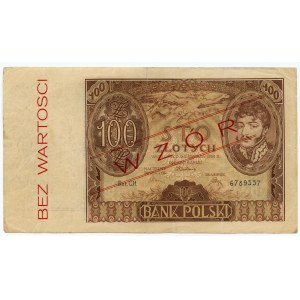 100 złotych 1934 - seria C.H. - fałszywy nadruk WZÓR
