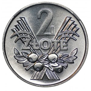 PRL, 2 złote 1970 Jagody - NGC UNC Details