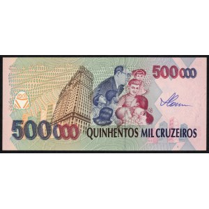 BRAZIL - 500,000 cruzeiros 1993 - autograph by designer Czeslaw Slania