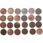 II RP, Zestaw 5 groszy 1937 - 24 sztuk monet