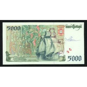 PORTUGALIA - 5.000 escudos 1996 - autograf projektanta Czesław Słania