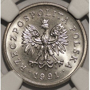 III RP, 1 złoty 1991 - NGC MS 66
