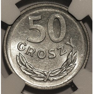 PRL, 50 pennies 1968, NGC MS62 RARE ANNIVERSARY