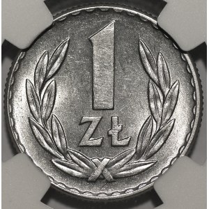PRL, 1 zloty 1966 - NGC MS 63