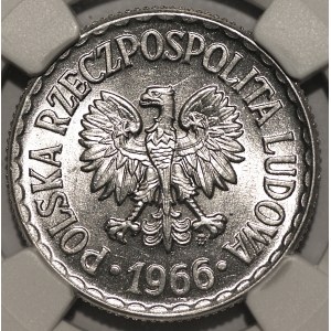 PRL, 1 zloty 1966 - NGC MS 63